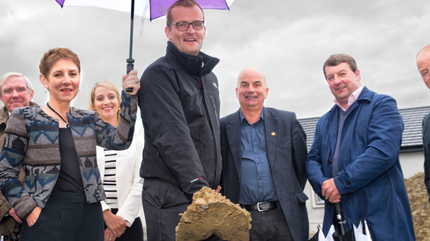 Minister Phelan views progress at social housing in Kilkenny